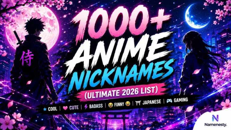 Anime Nicknames