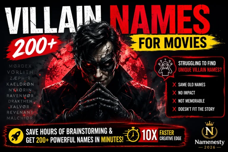 Villain Names for Movies