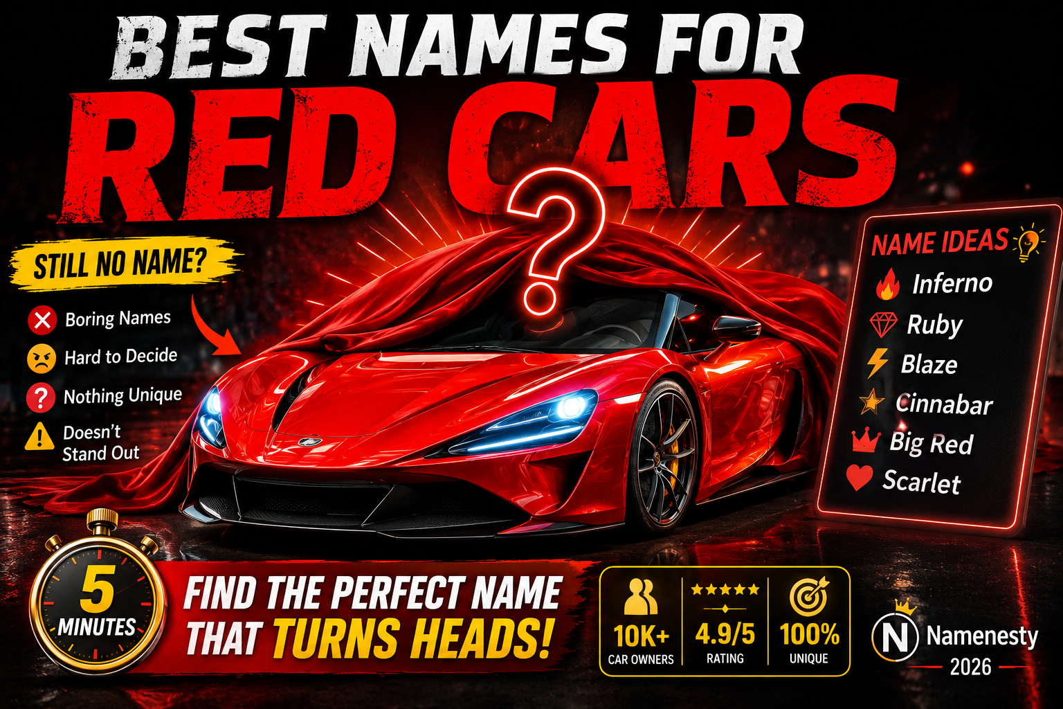 Red Car Names