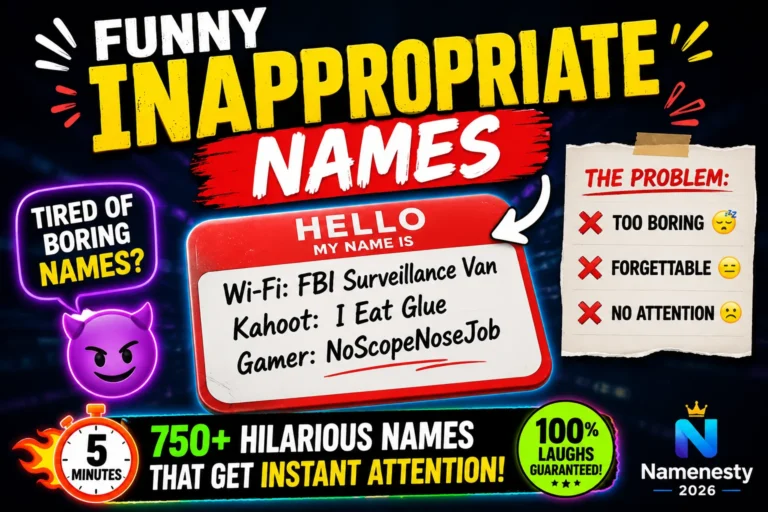 Funny Inappropriate Names
