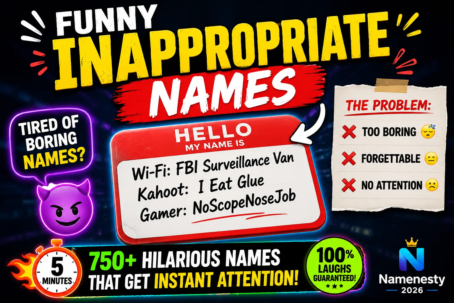 Funny Inappropriate Names