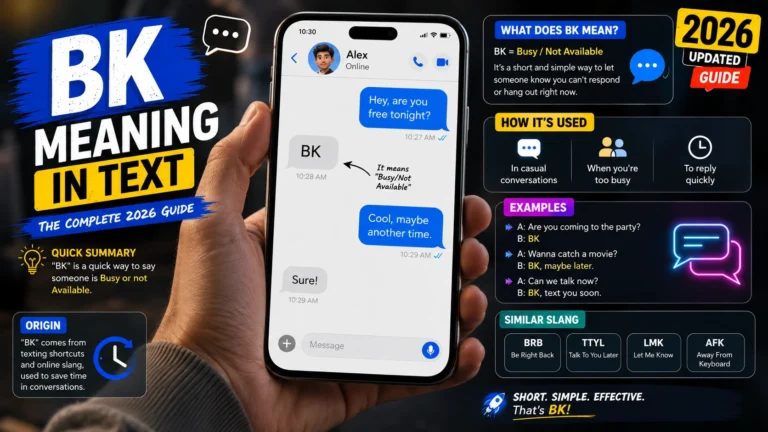 BK Meaning in Text