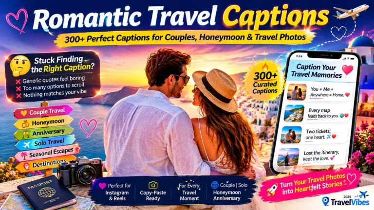Romantic Travel Captions
