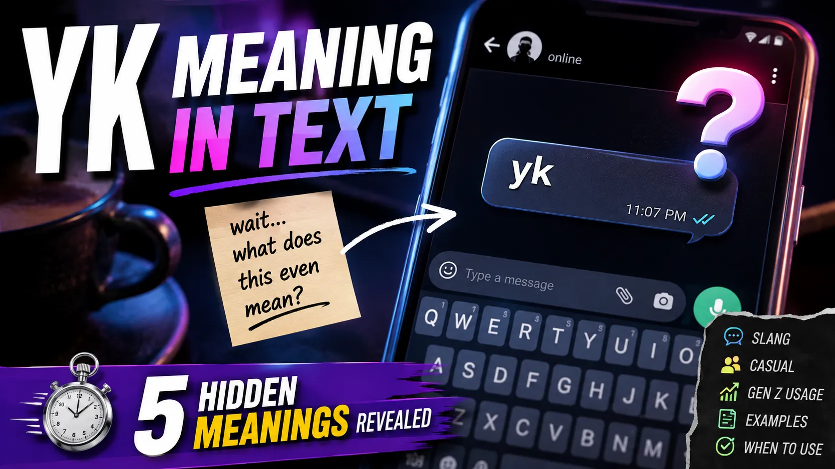 YK Meaning in Text