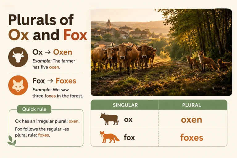 Plurals of Ox and Fox