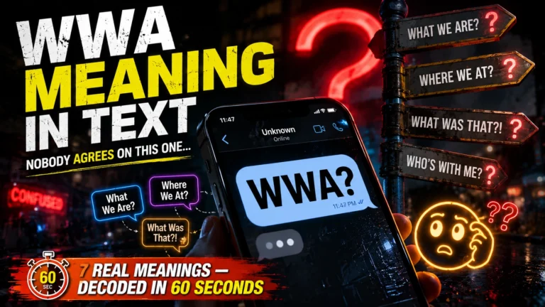 WWA Meaning in Text