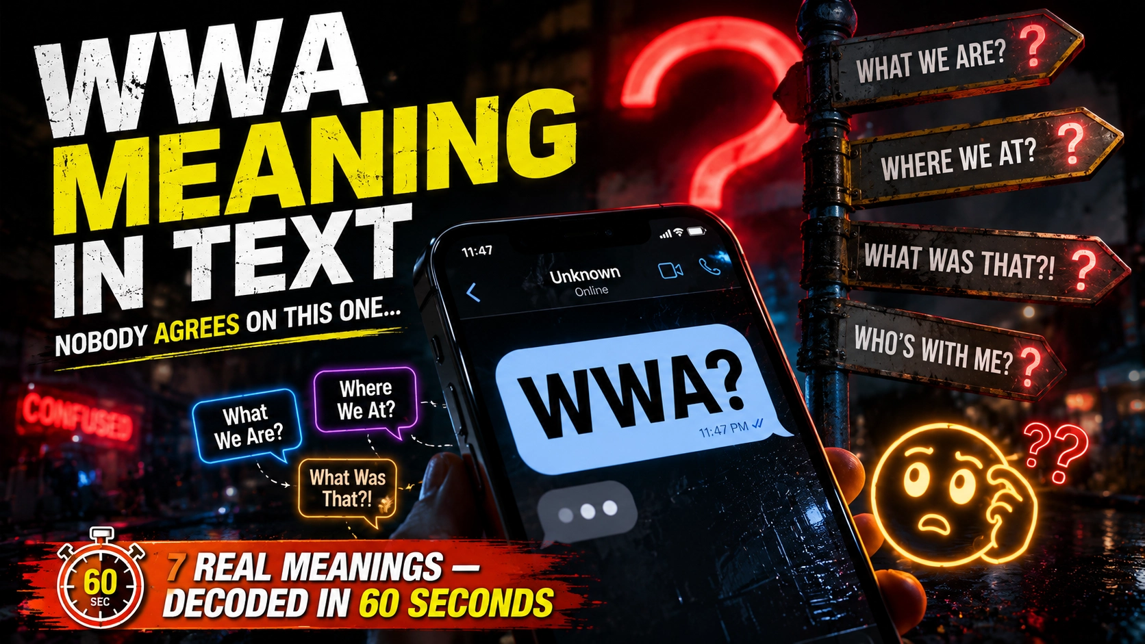 WWA Meaning in Text