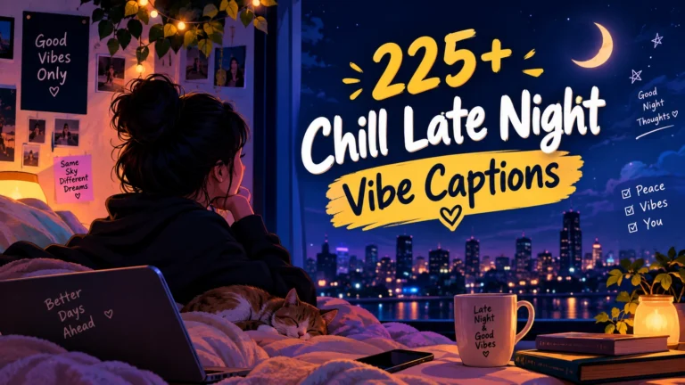 Chill Late Night Vibe Captions