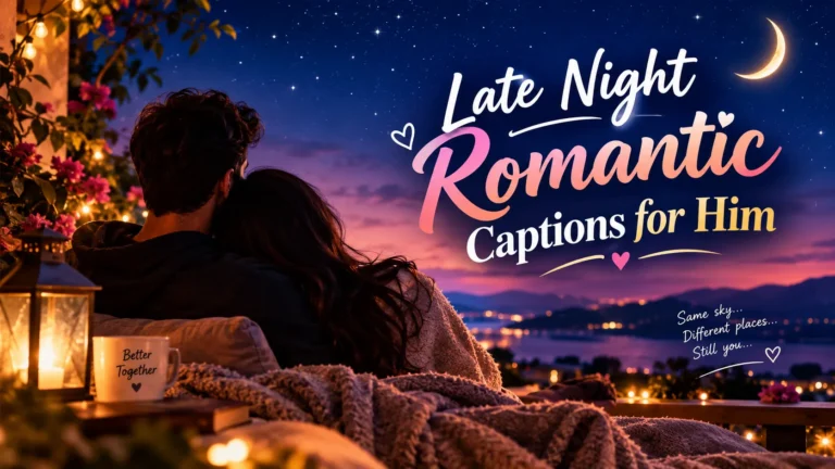 Late Night Romantic Captions for Him