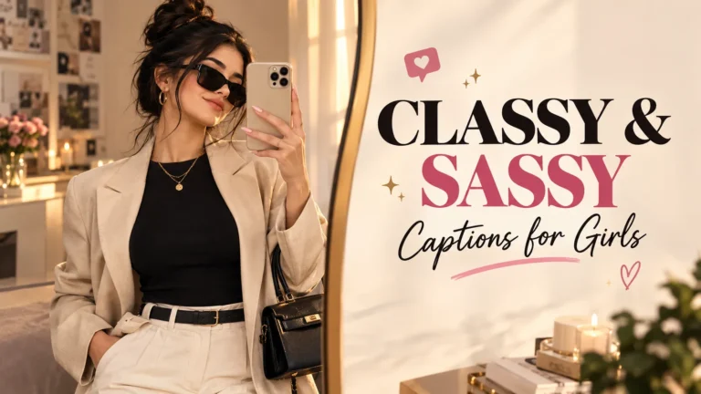 classy and sassy captions for girls