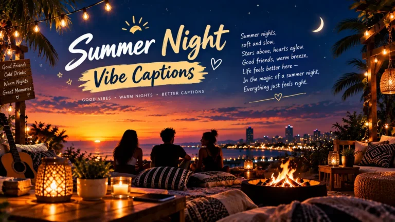Summer Night Vibe Captions