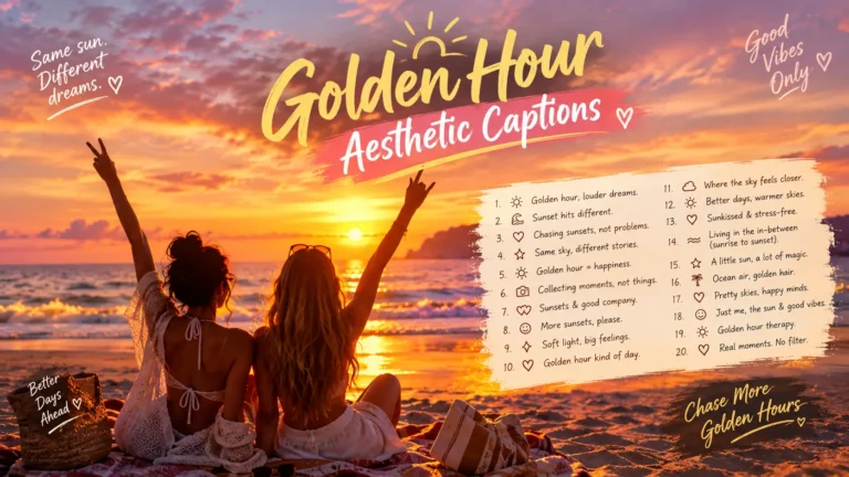 Golden Hour Aesthetic Captions