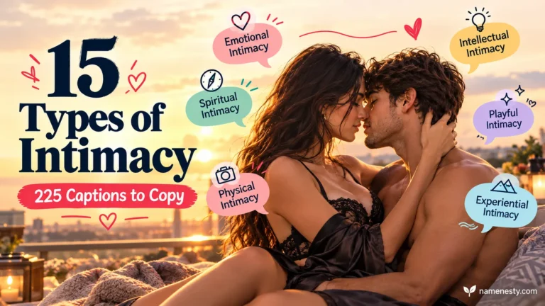Types of Intimacy Captions