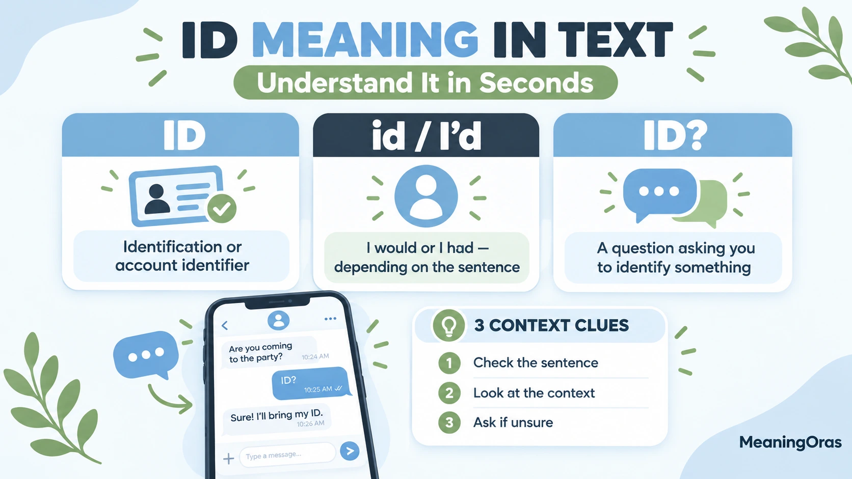 ID Meaning in Text