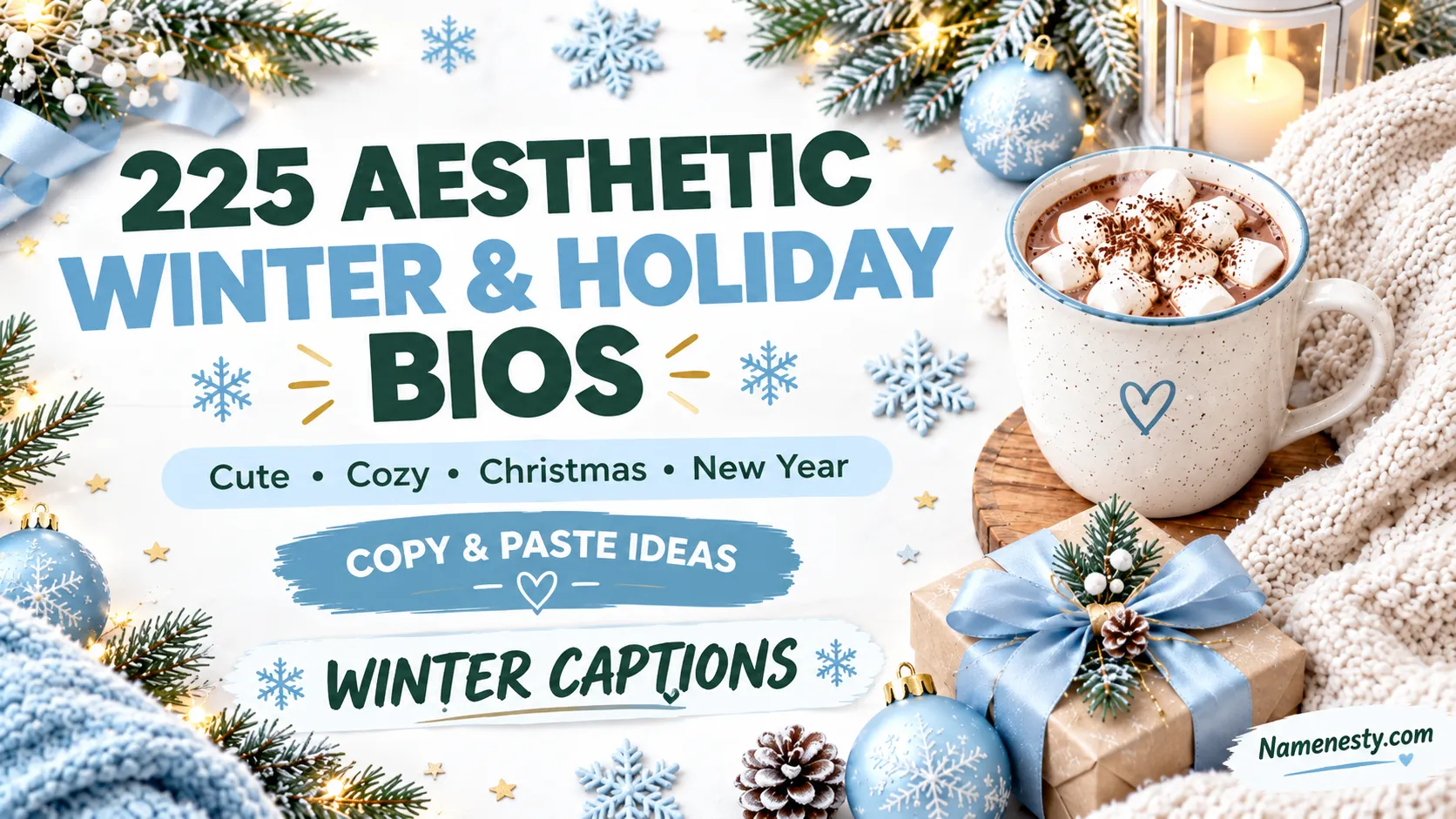 Aesthetic Winter & Holiday Bios